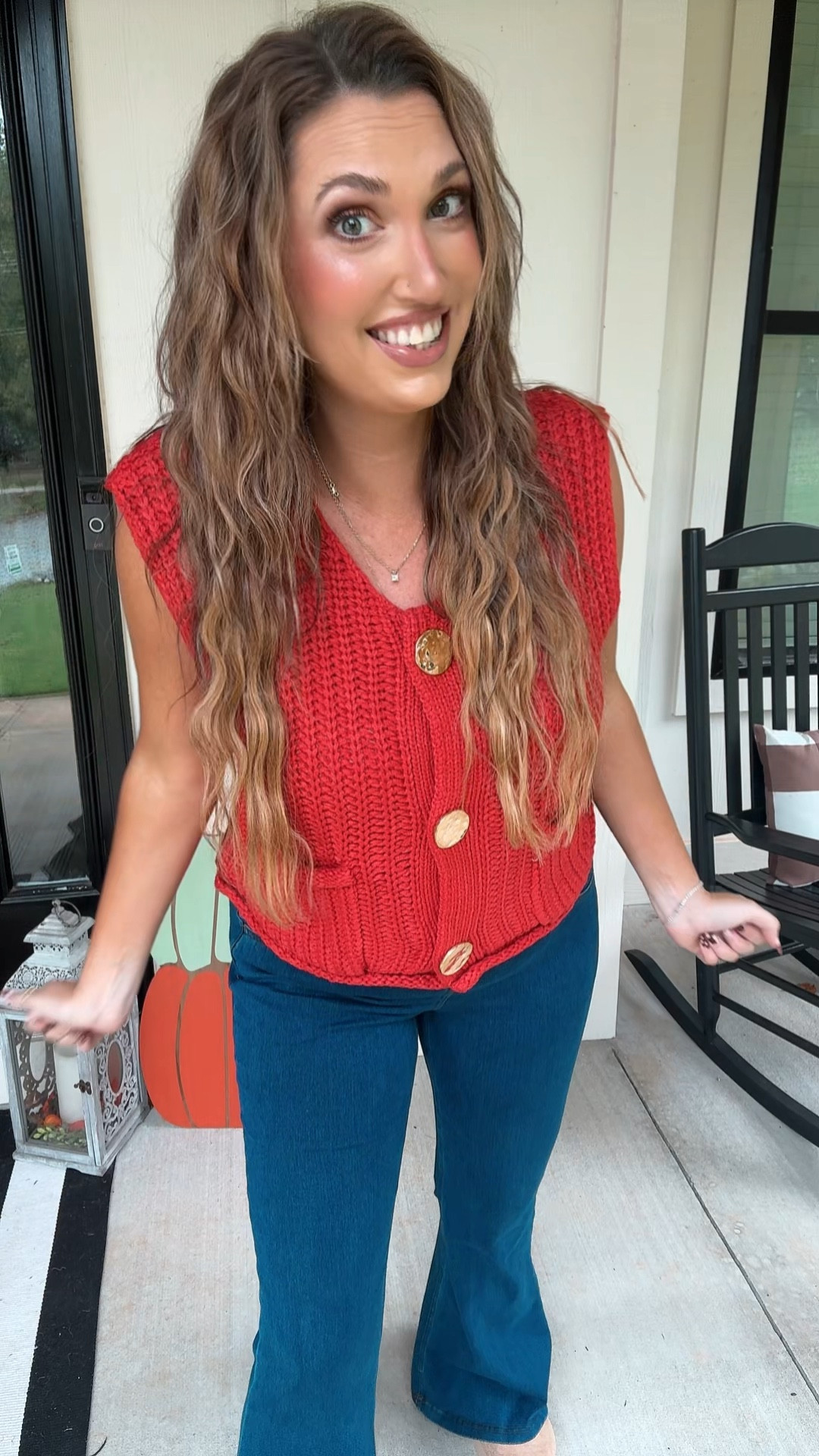 IFYKYK this sound is me to a T! 😅
But lowkey this sweater vest is tooo die for!! 😍 
I got my regular size Large and it is little oversize, so you could even size down!