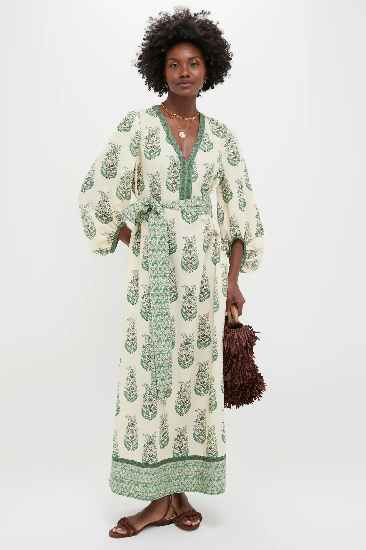 Jade Terrace Cotton Linen Rollins Dress | Tuckernuck (US)