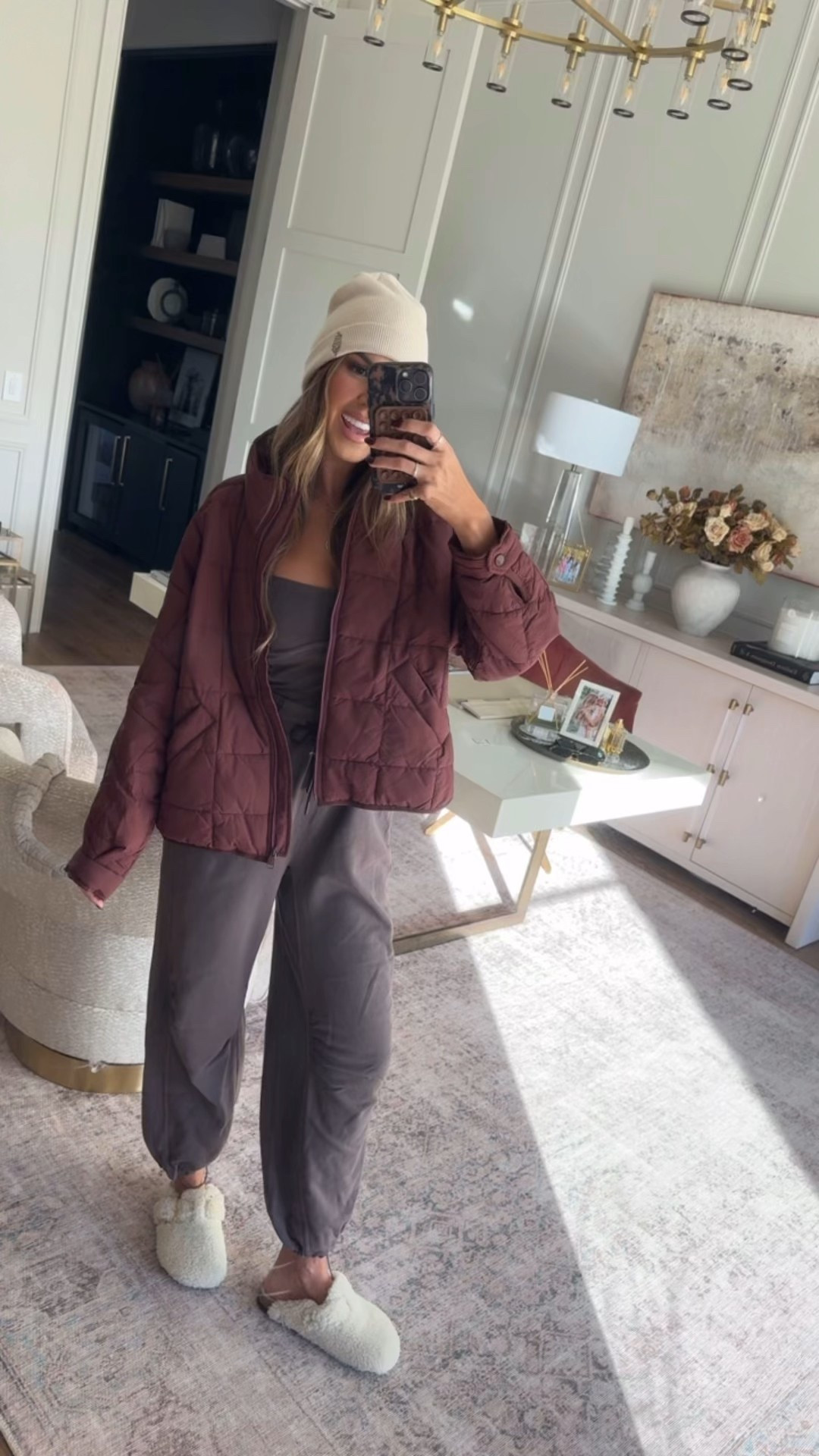  Cute and comfy! How cute is the beanie? 

Size small jacket
Size small onesie 

#LTKSeasonal #LTKActive #LTKStyleTip