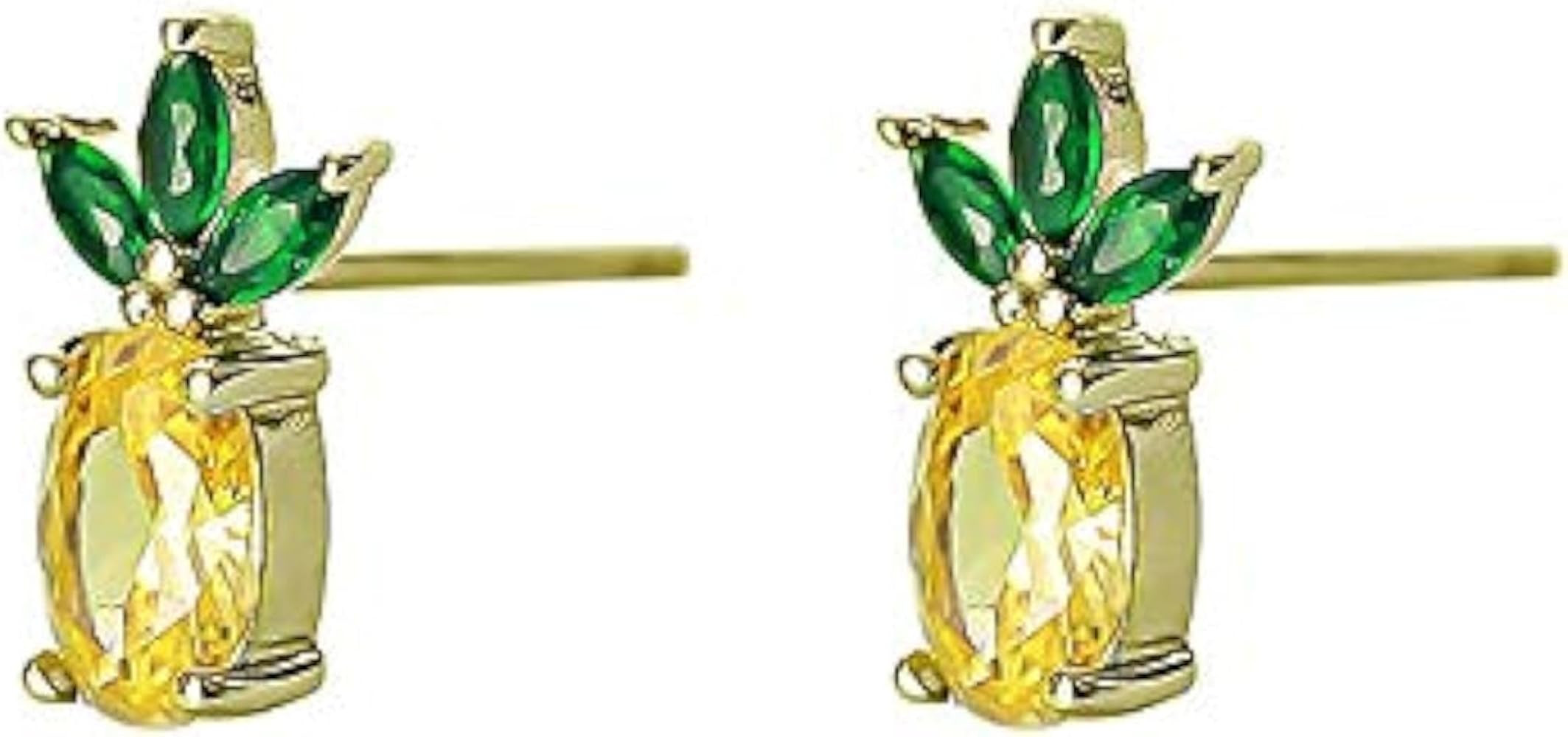 Rnivida Sterling Silver Pineapple Stud Earrings - Pineapple Jewelry Gifts for Women | Amazon (US)