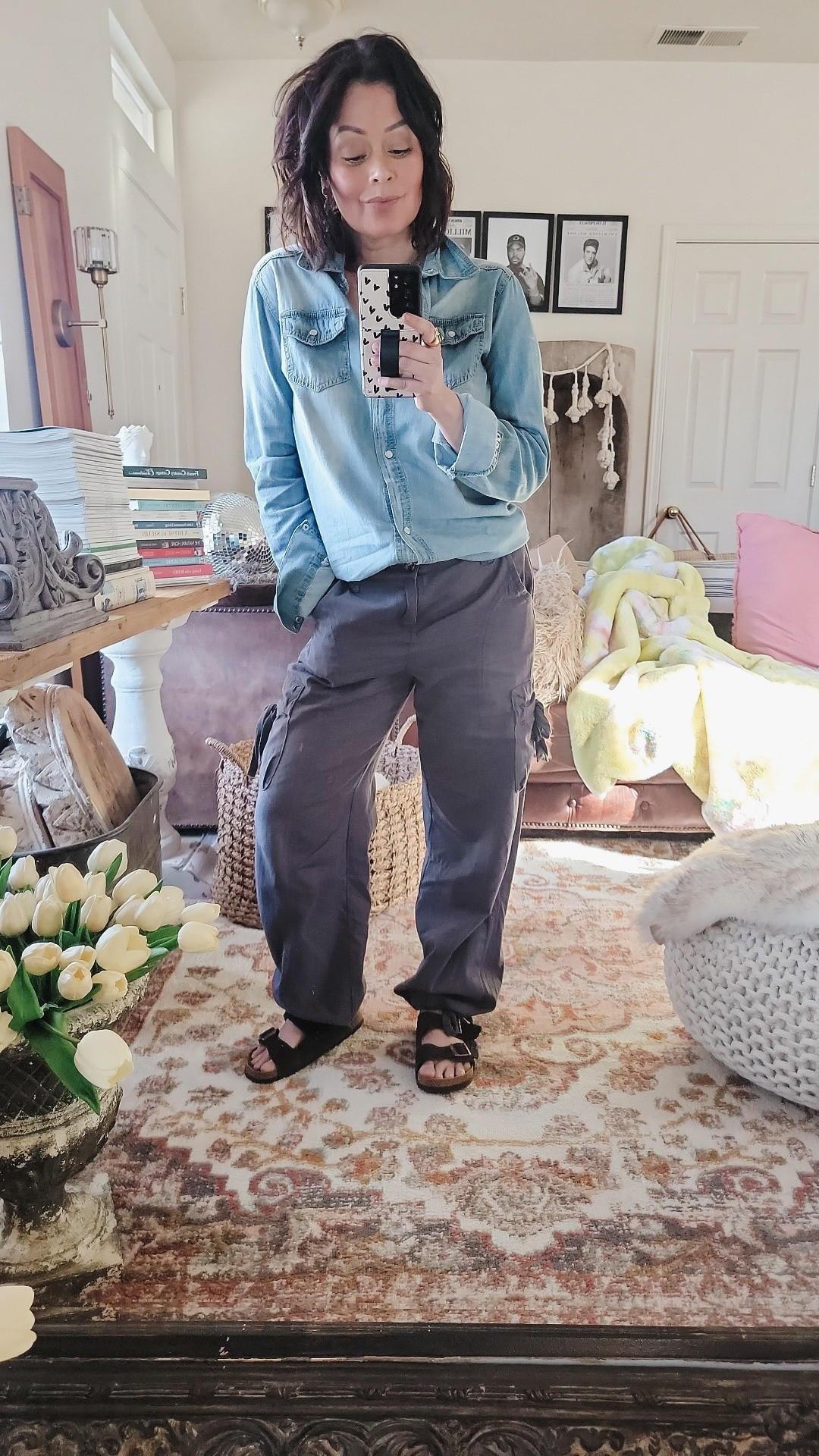 Spring outfitDenim shirtWhen shopping Victoria Emerson use my Discount Code: 50Ali Spring decorTulips #LTKbeautyMakeup

