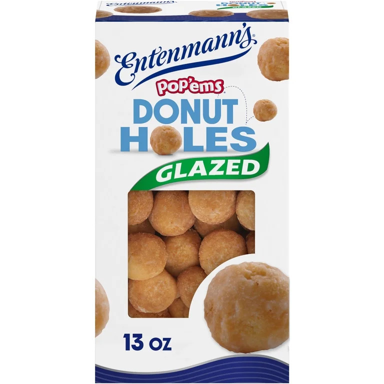 Entenmann's Pop’ems Glazed Donut Holes, 13 oz, Sugar Donut Bites, Box | Walmart (US)