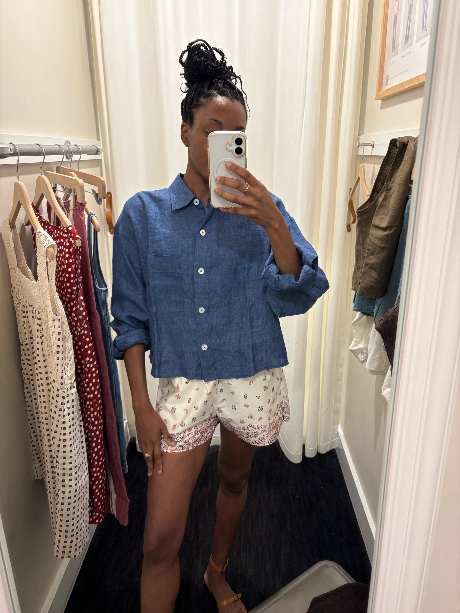 @Madewell  Summer Outfit ! Sharing some of my favorite Summer pieces & how I’d style them. 
Easy pull on shorts with a lightweight button up.

#LTKootd #LTKSeasonal #LTKTall