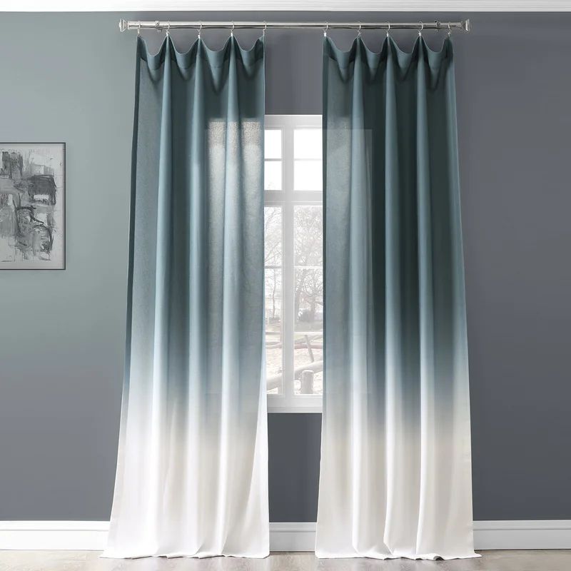 Winterbourne Synthetic Semi-Sheer Rod Pocket Single Curtain Panel | Wayfair North America