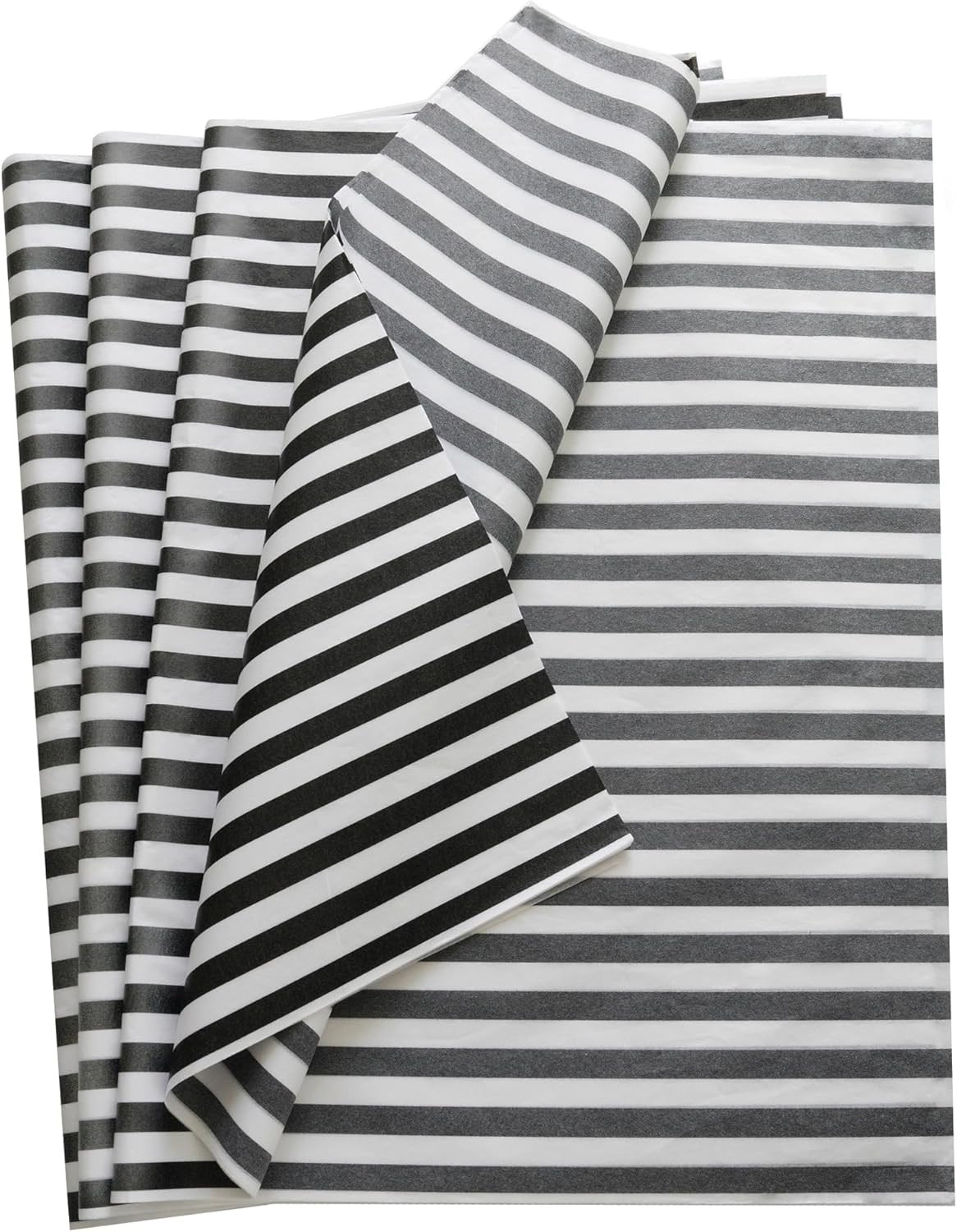Bobobag 50 Sheets 20" x 28" Black Stripe Tissue Paper for Gift Bags, Large Tissue Paper Black Stripe, Wrapping Tissue Paper for Weddings, Birthdays, Showers and Party Decoration | Amazon (US)