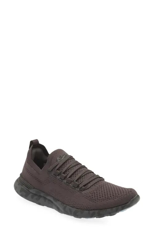 APL TechLoom Breeze Knit Running Shoe in Anthracite /Black /Leopard at Nordstrom, Size 7.5 | Nordstrom