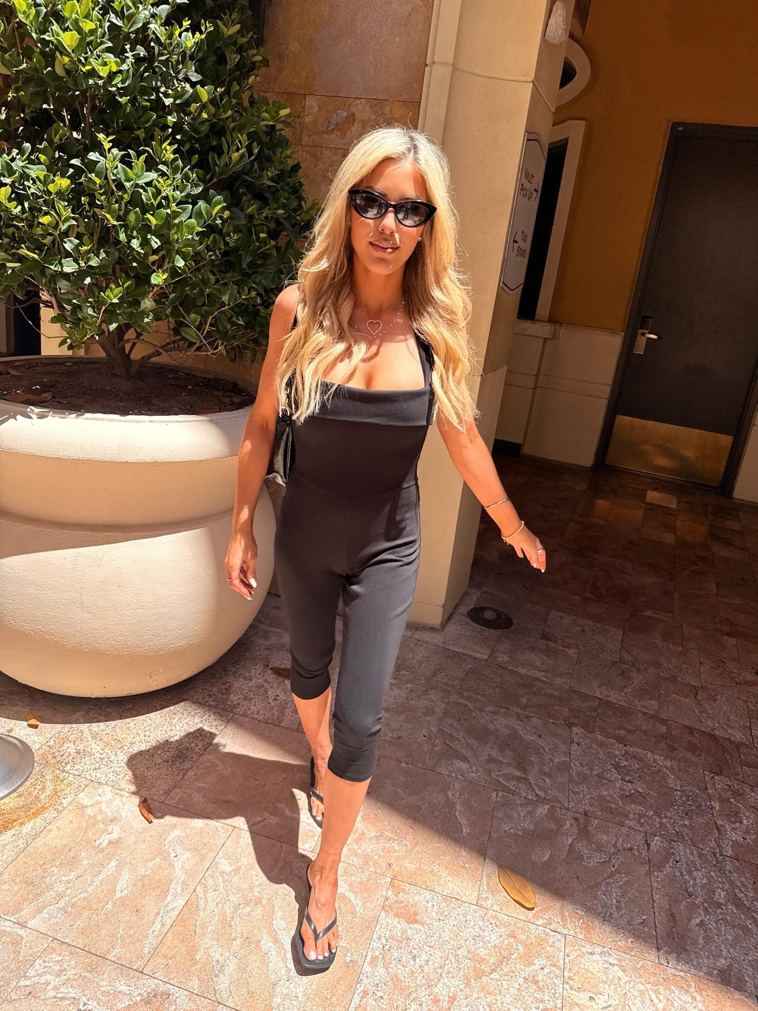 Capri catsuit. Capri romper. Little black romper. Girls day out. Summer outfit. Kitten heels

#LTKootd #LTKPetite #LTKTravel
