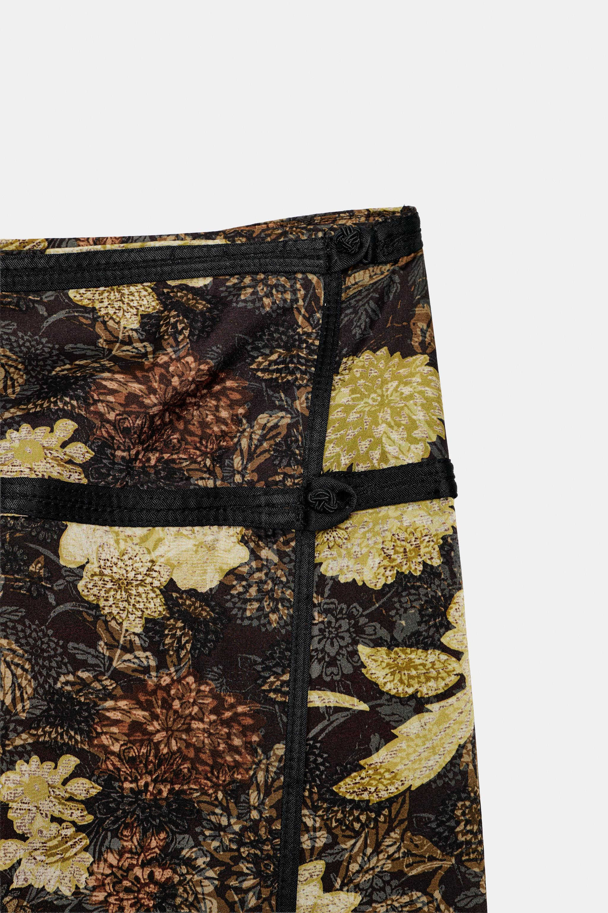 ZW COLLECTION FLORAL PAREO SKIRT | Zara UK
