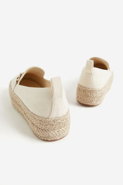Canvas Espadrilles - Natural white - Ladies | H&M US | H&M (US + CA)