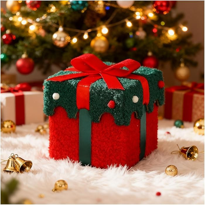 Glwopnae 2026 New Creative Christmas Gift Box, Fun and Rusable Holiday Decoration Box, Thick velv... | Amazon (US)
