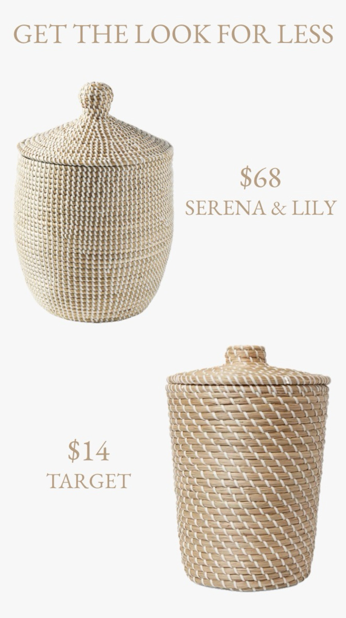 Get the Look for Less! I have had this Target bathroom trash can for years, and it’s great. It comes with a plastic liner bin, and I love that it has a lid for our guest bathroom. The Serena & Lily version is beautiful, and I love the curved shape of the lid. My Target trash can is on sale for only $14 right now!
………………..
target finds target home decor target new arrivals Serena & lily dupe home decor dupe guest bathroom essentials guest bathroom finds bathroom decor neutral home decor woven baskets woven trash can Anthropologie dupe woven trash bin rattan trash bin rattan trash can target circle sale target sale pottery barn dupe scallop basket scalloped basket woven basket pretty basket home decor items home decor baskets playroom storage home storage pretty baskets pretty storage 

#LTKxTarget #LTKkids #LTKhome