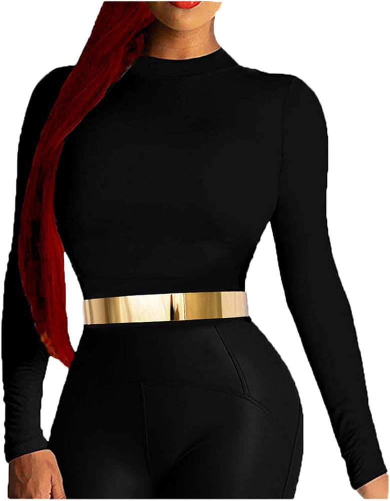 Women's Shiny Polished Adjustable Metal Mirror Waist Belt Gold, Rose Gold, Silver Tone | Amazon (US)