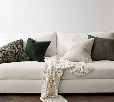 Bayside Chunky Knit Throw, 44 x 56", Ivory | Pottery Barn (US)