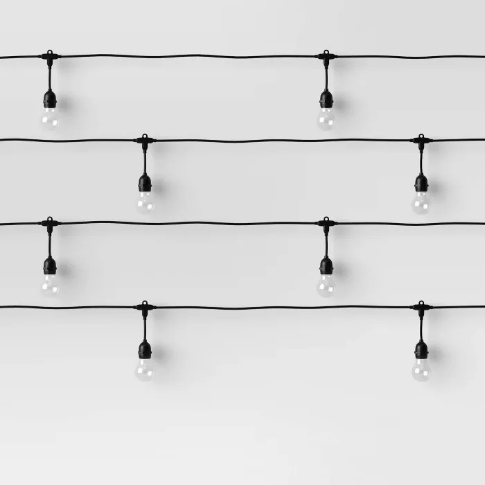 10ct LED Outdoor String Lights Black - Smith & Hawken™ | Target