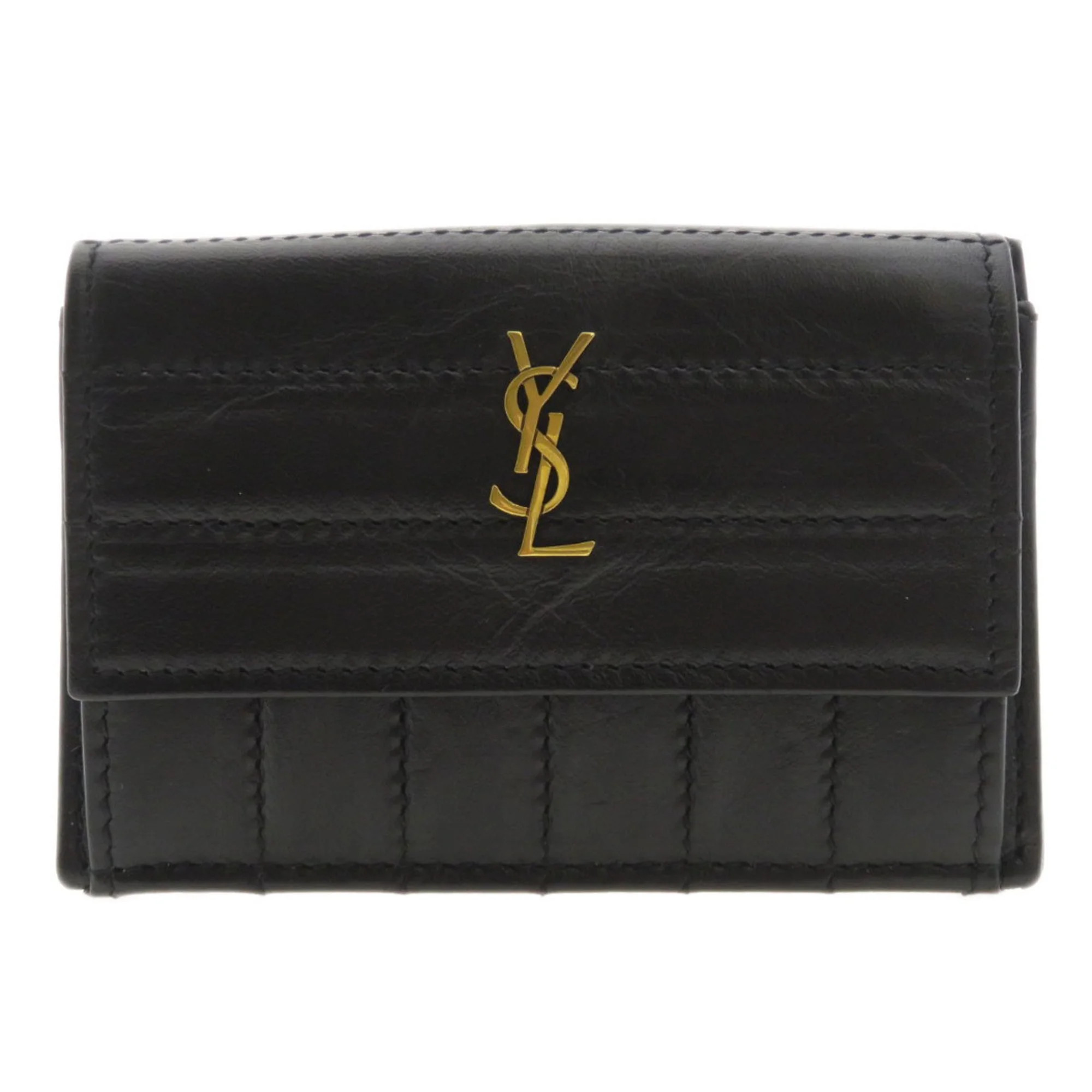 Pre-Owned Saint Laurent motif wallet/coin case in calf leather for women (Good) | Walmart (US)