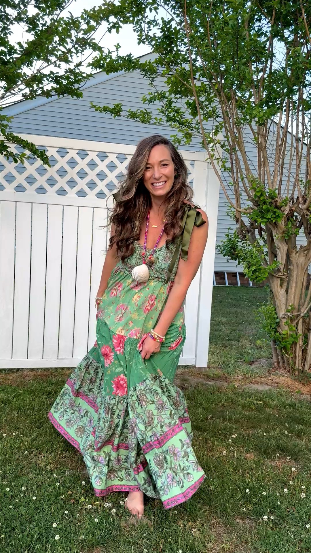 The most beautiful Mother’s Day gift is this gorgeous and ginormous shell necklace handmade by my son. I love it so much and style beautifully with this dress! Can you tell which version I’m wearing?! Is it designer or the dupe?!

#LTKMothersDay #LTKootd #LTKmomlife