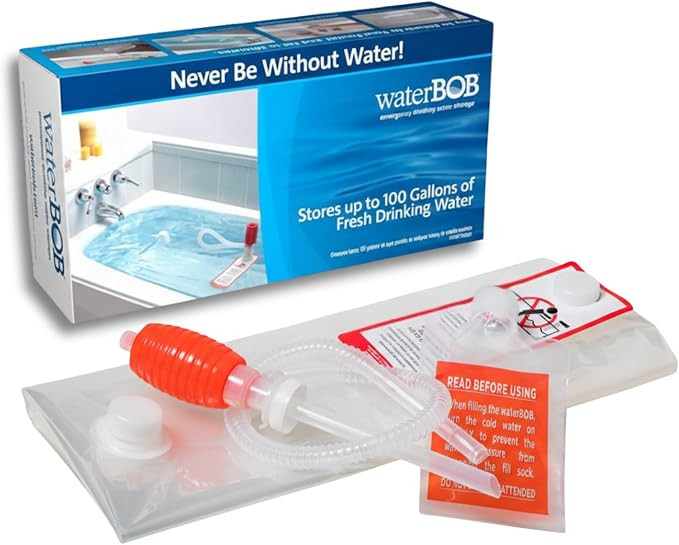 Bathtub Emergency Water Storage Bladder Up To 100 Gallon Capacity - Food Grade Liner with Hand Pu... | Amazon (US)