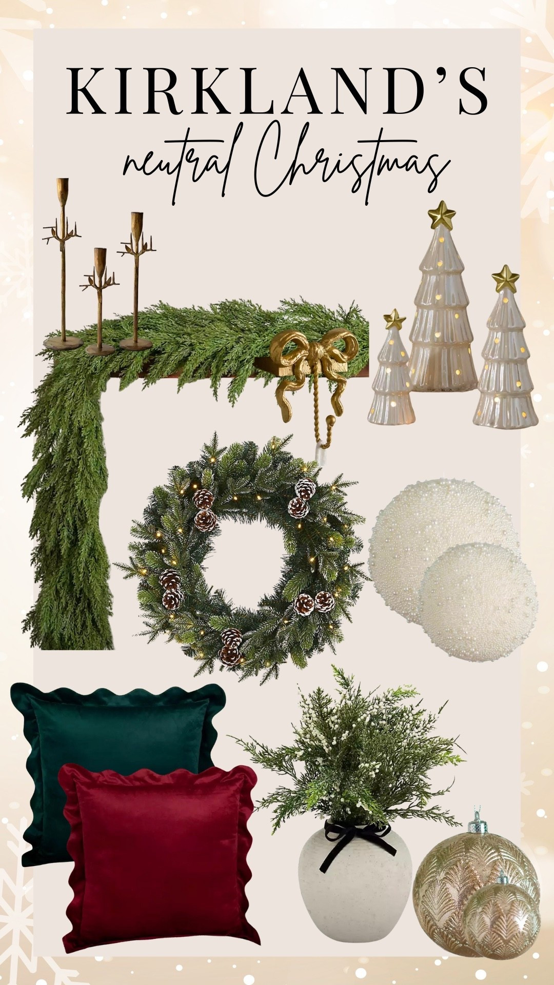 Lovely finds at Kirkland’s for your neutral Christmas decor. 

#LTKSaleAlert #LTKSeasonal #LTKHoliday