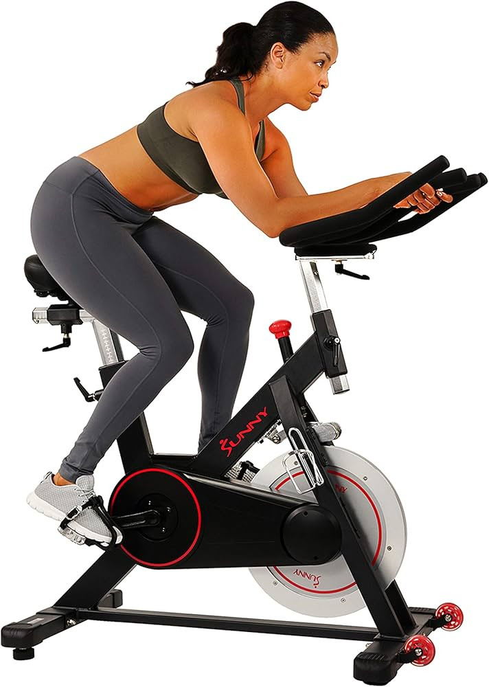 Sunny Health & Fitness Magnetic Belt Drive Indoor Cycling Bike With Optional SunnyFit® App Conne... | Amazon (US)