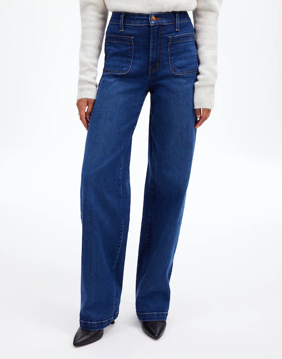 The Emmett Wide-Leg Full Length Jean: Patch Pocket Edition | Madewell