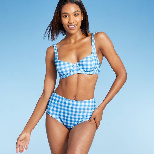 Women's Pieced Underwire Bikini Top - Kona Sol™ Blue | Target