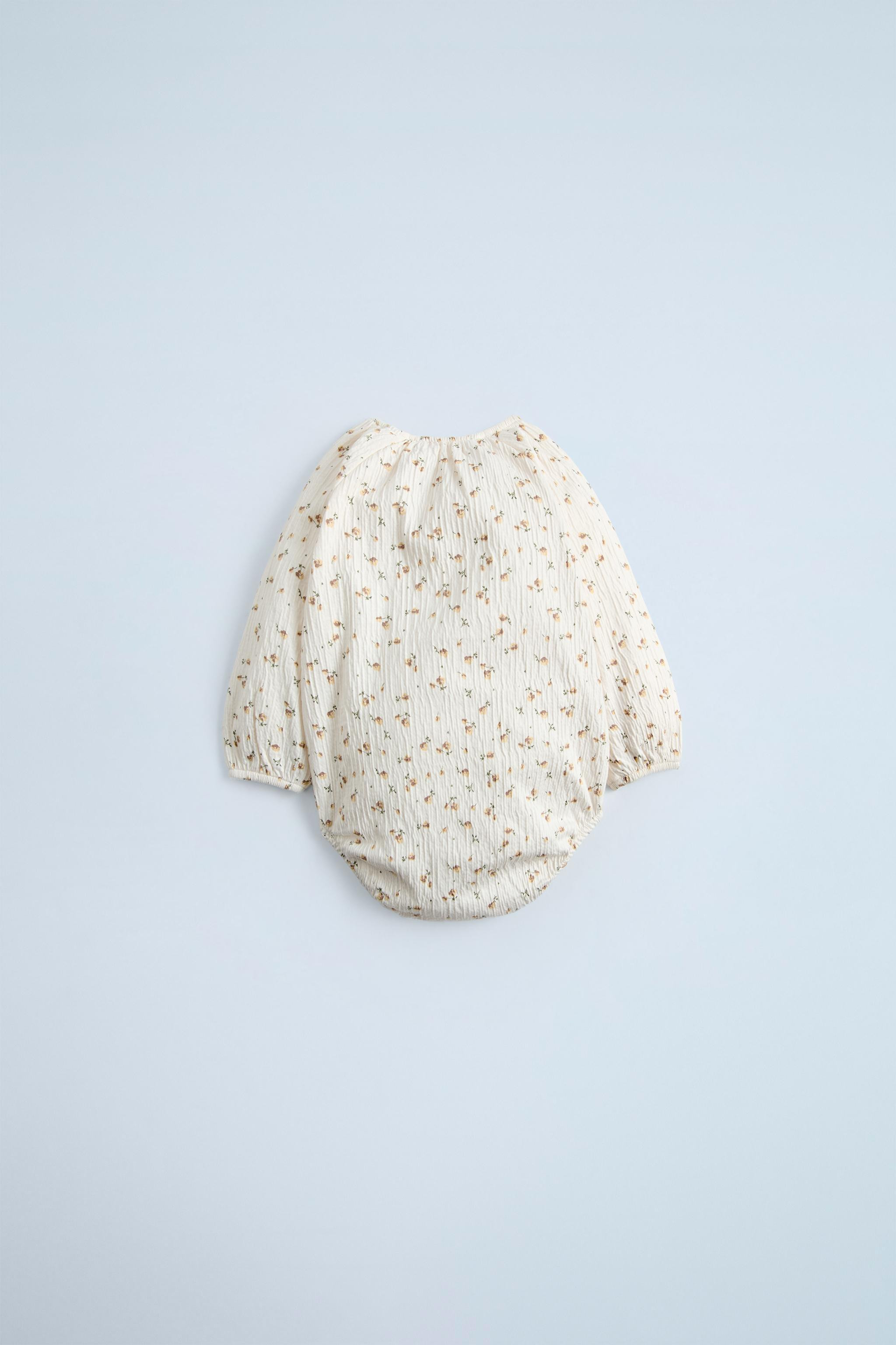 TEXTURED WEAVE FLORAL BODYSUIT | Zara US