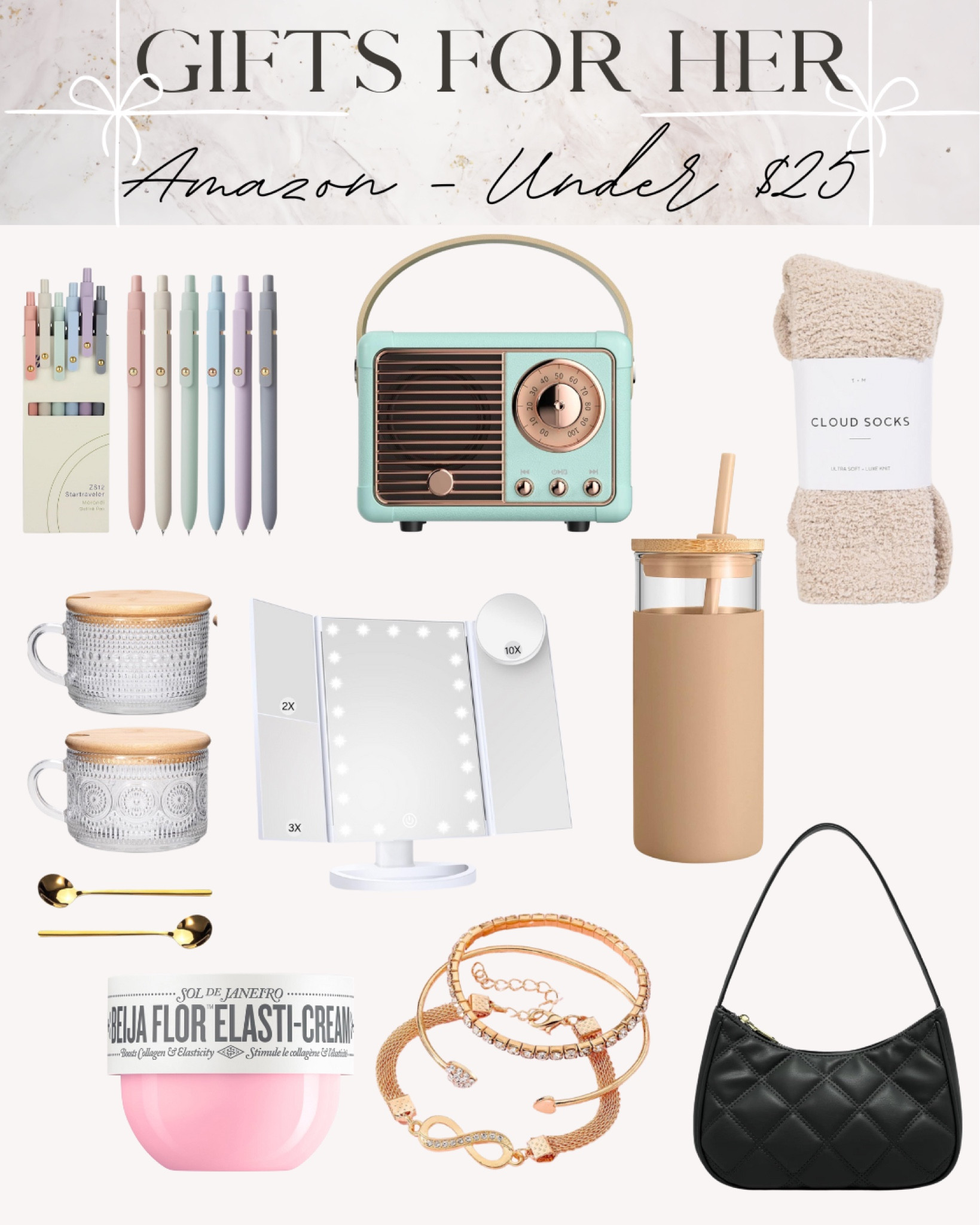 Gifts for her, gifts under $25, gift guide 

#LTKGiftGuide #LTKFindsUnder50 #LTKHoliday