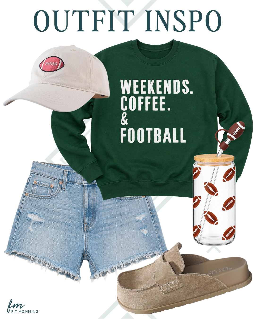 Fall weekends are for coffee, football, and comfort 🏈💚 

 