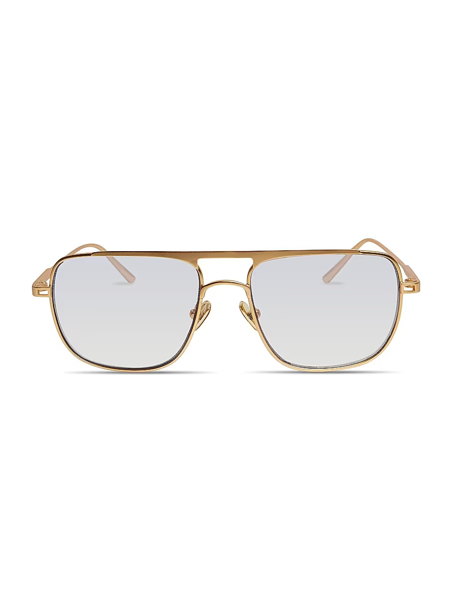 Women's Core Jane 54MM Aviator Sunglasses - Clear Gold | Saks Fifth Avenue