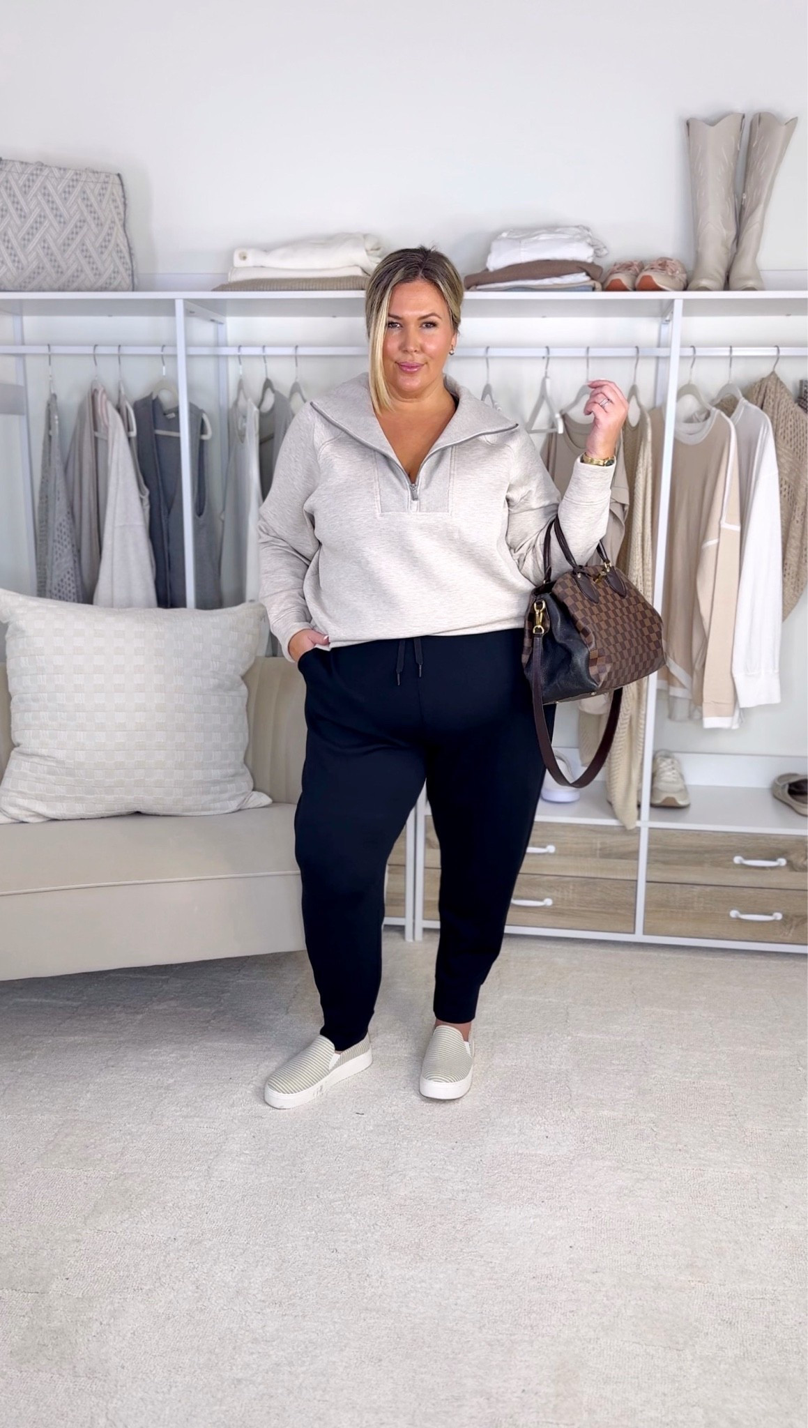 These new @Spanx fall pieces are SO GOOD OMG !! Wearing a 2X in all except for the slim jogger and jumpsuit are 3x, and I recommend sizing up one! The tunic runs true but I sized up to 3x for length!

#LTKPlusSize #LTKMidsize #LTKSeasonal