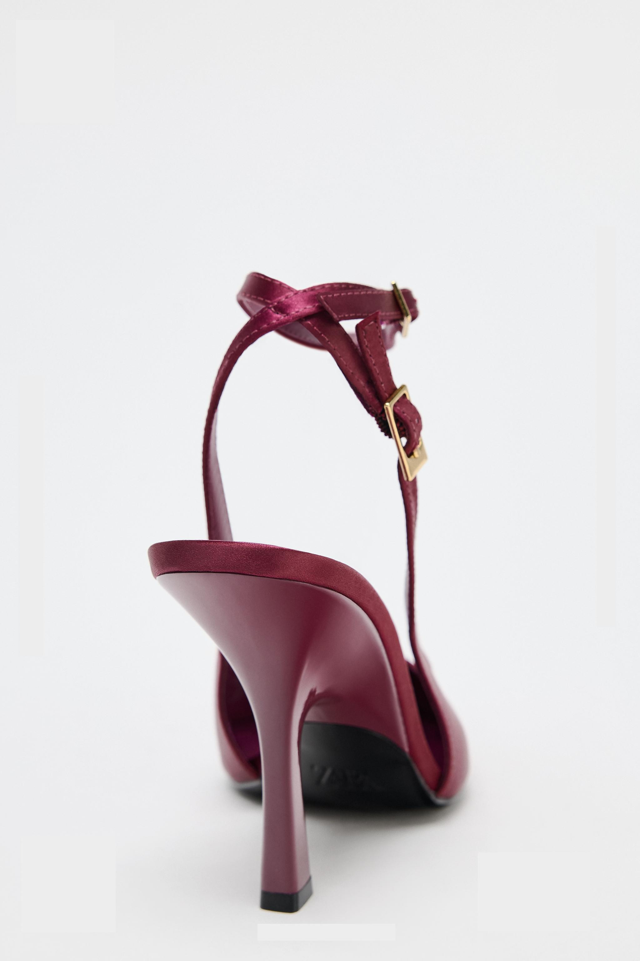 SATIN-EFFECT SLINGBACK SHOES | Zara UK