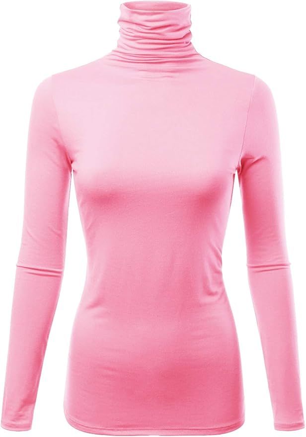 FASHIONOLIC Womens Premium Long Sleeve Turtleneck Lightweight Pullover Top Sweater (S-3X, Made in... | Amazon (US)