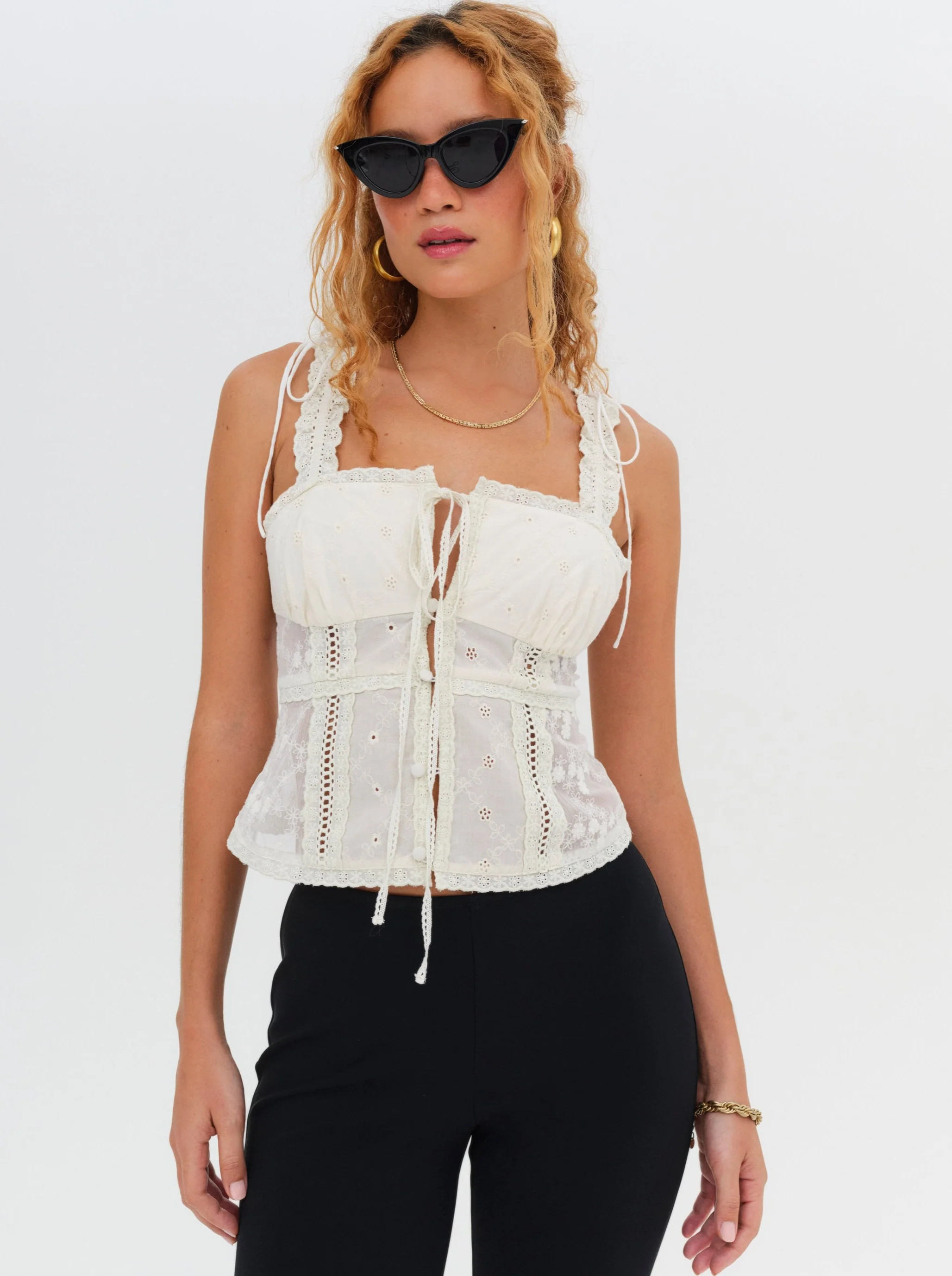 Morgan Top — White | For Love & Lemons