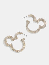 Mickey Mouse Disney Essential Hoop Earrings - Pavé | BaubleBar (US)
