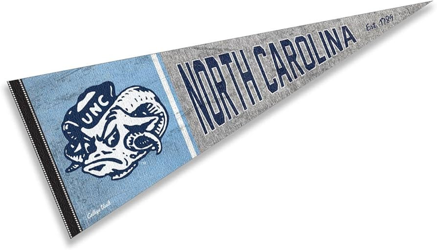 North Carolina Tar Heels Pennant Throwback Vintage Banner | Amazon (US)