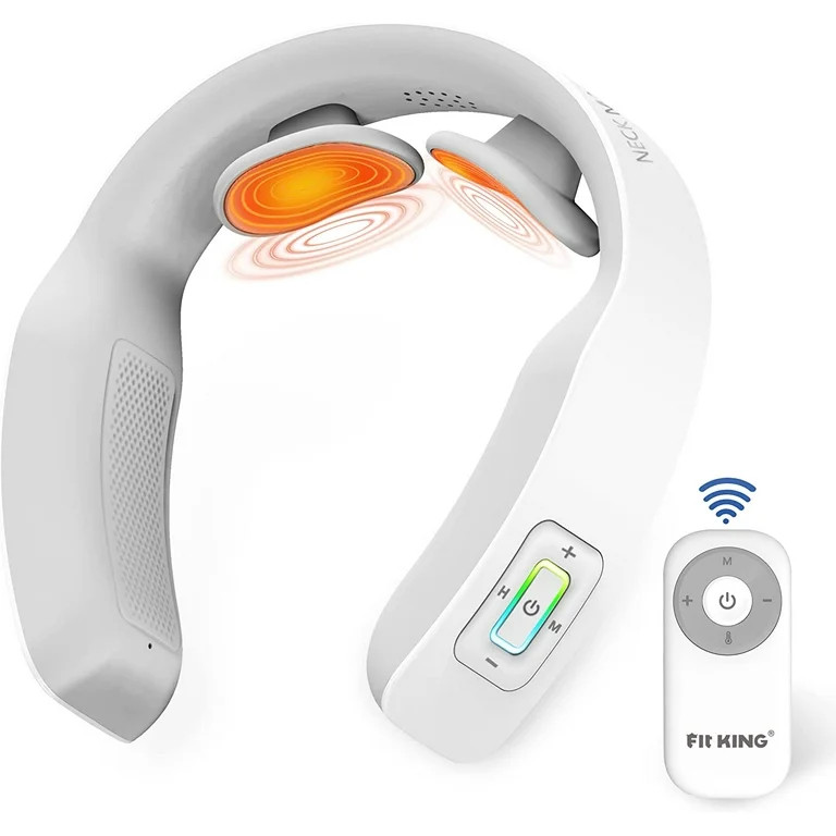 FIT KING Electric Pulse Neck Massager with Heat and Remote Control 5 Modes 16 Intensities FT-056N... | Walmart (US)