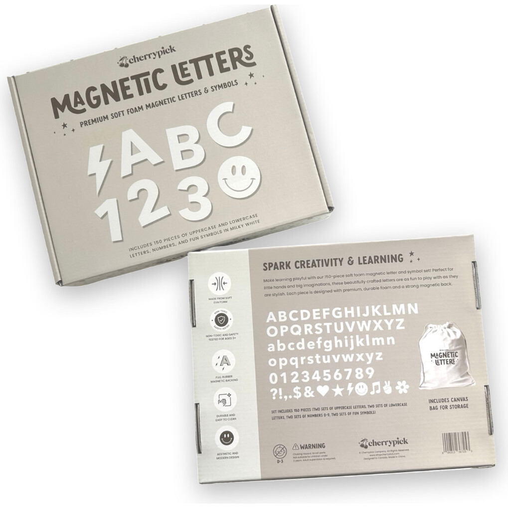 Magnetic Letters, White | Maisonette