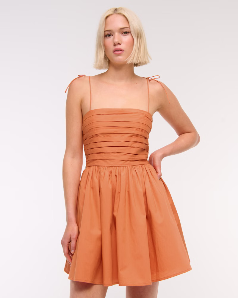 The A&F Emerson Tie-Strap Mini Dress | Abercrombie & Fitch (US)