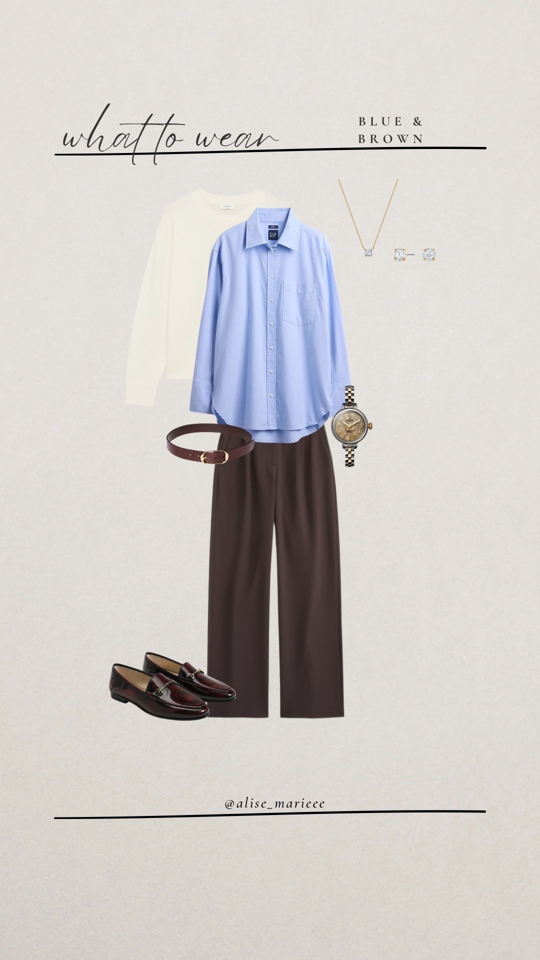 Blue and brown! 

#LTKHoliday #LTKootd #LTKWorkwear