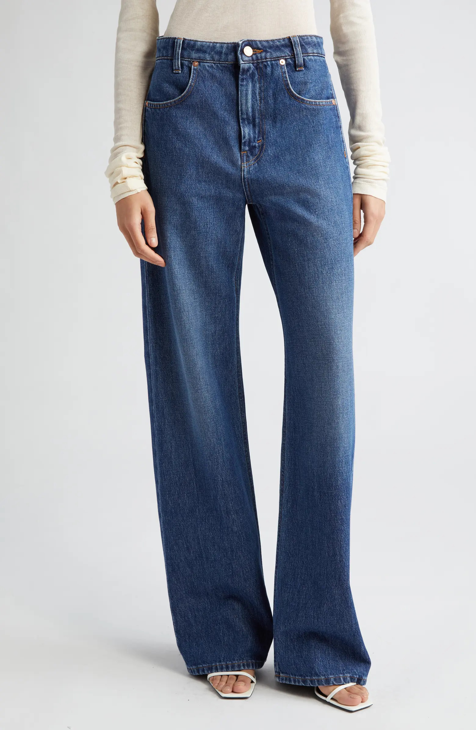 Ease High Waist Straight Leg Organic Cotton Denim Jeans | Nordstrom