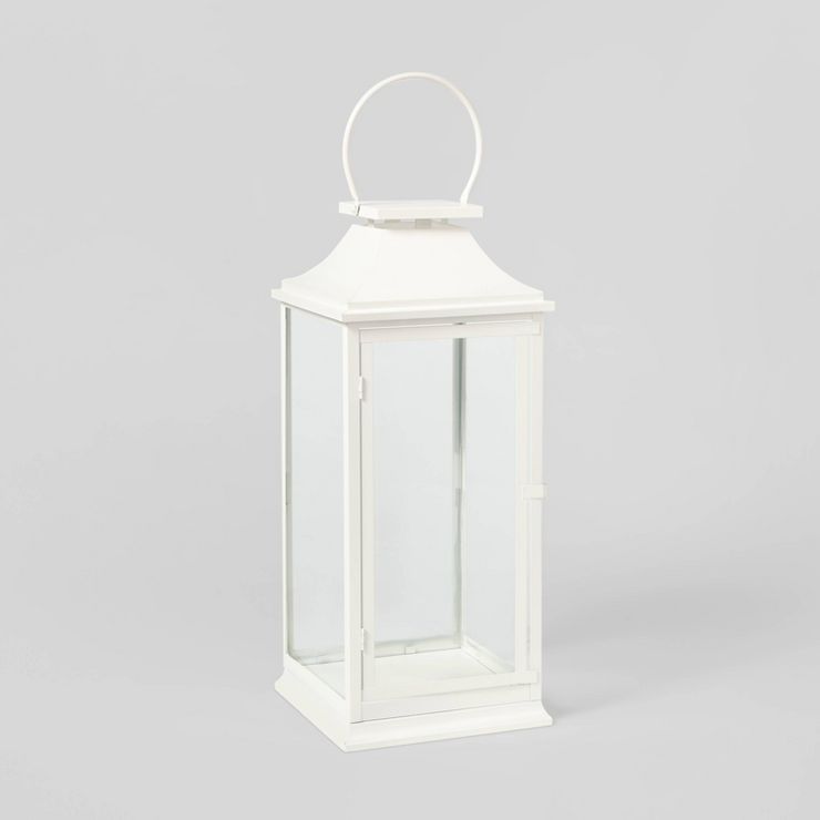 24&#34; Decorative Metal Lantern White - Wondershop&#8482; | Target