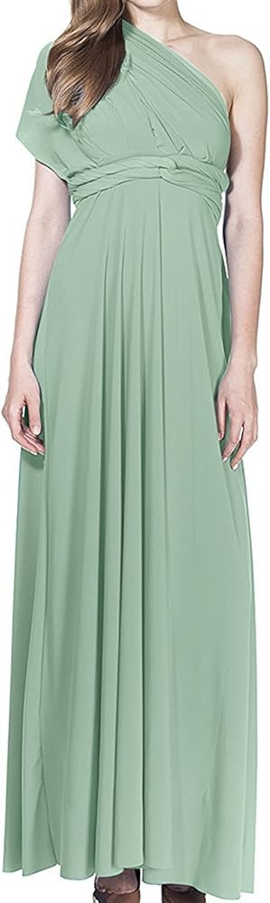 Women's Transformer Convertible Multi Way Wrap Long Prom Maxi Dress V-Neck Hight Low Wedding Brid... | Amazon (US)