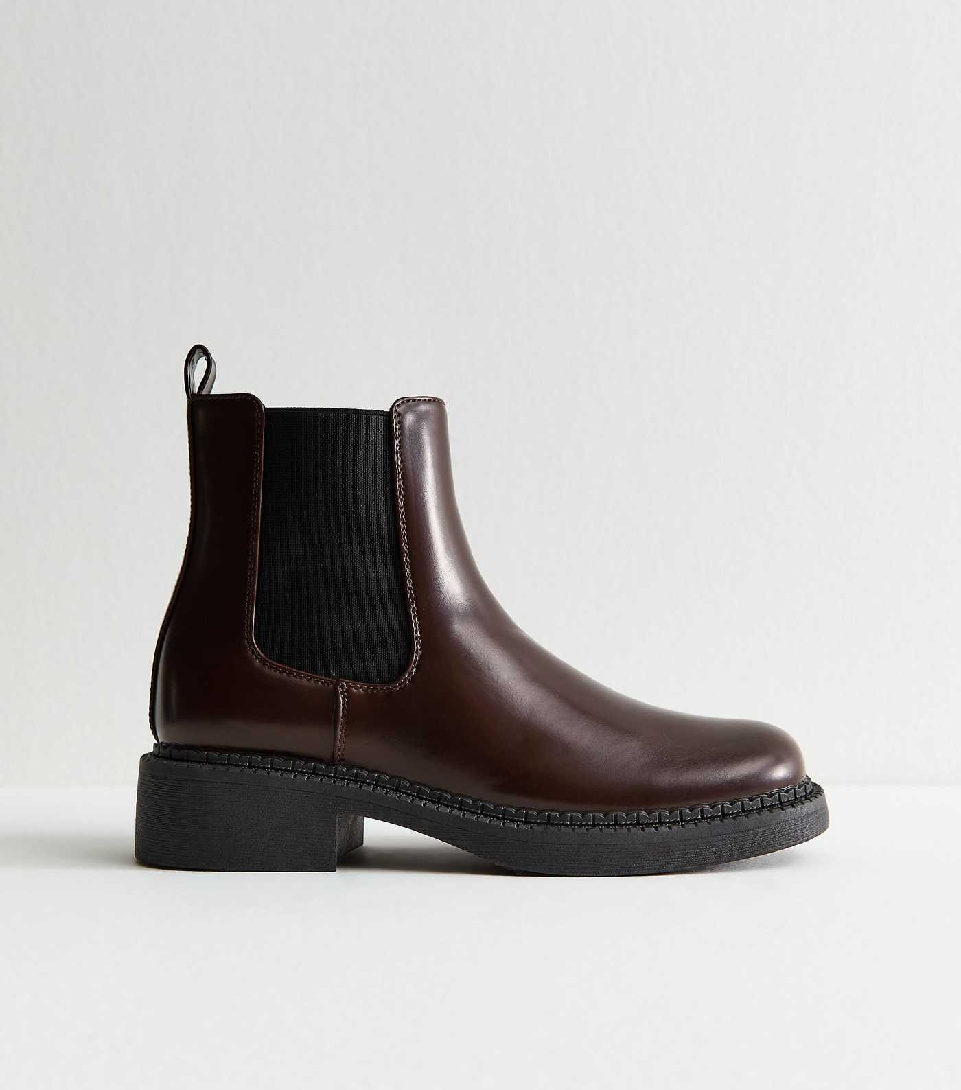 Brown Faux Leather Chelsea Ankle Boots | New Look | New Look (UK)