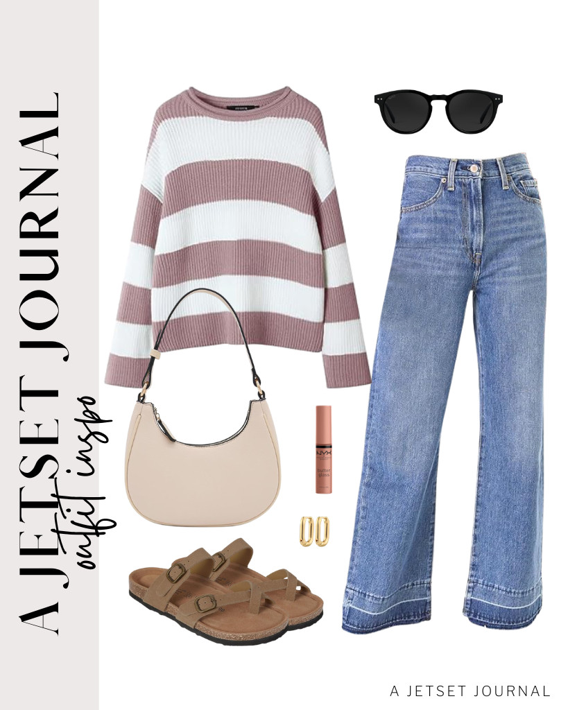 This sweet outfit idea combines a purple knitted pullover sweater and Astylish’s wide-leg jeans. I styled this look with flat leather sandals, a crescent shoulder bag, and applied this crowd-favorite butter gloss from NYX PROFESSIONAL MAKEUP.

#LTKSeasonal #LTKSaleAlert #LTKTravel 

 