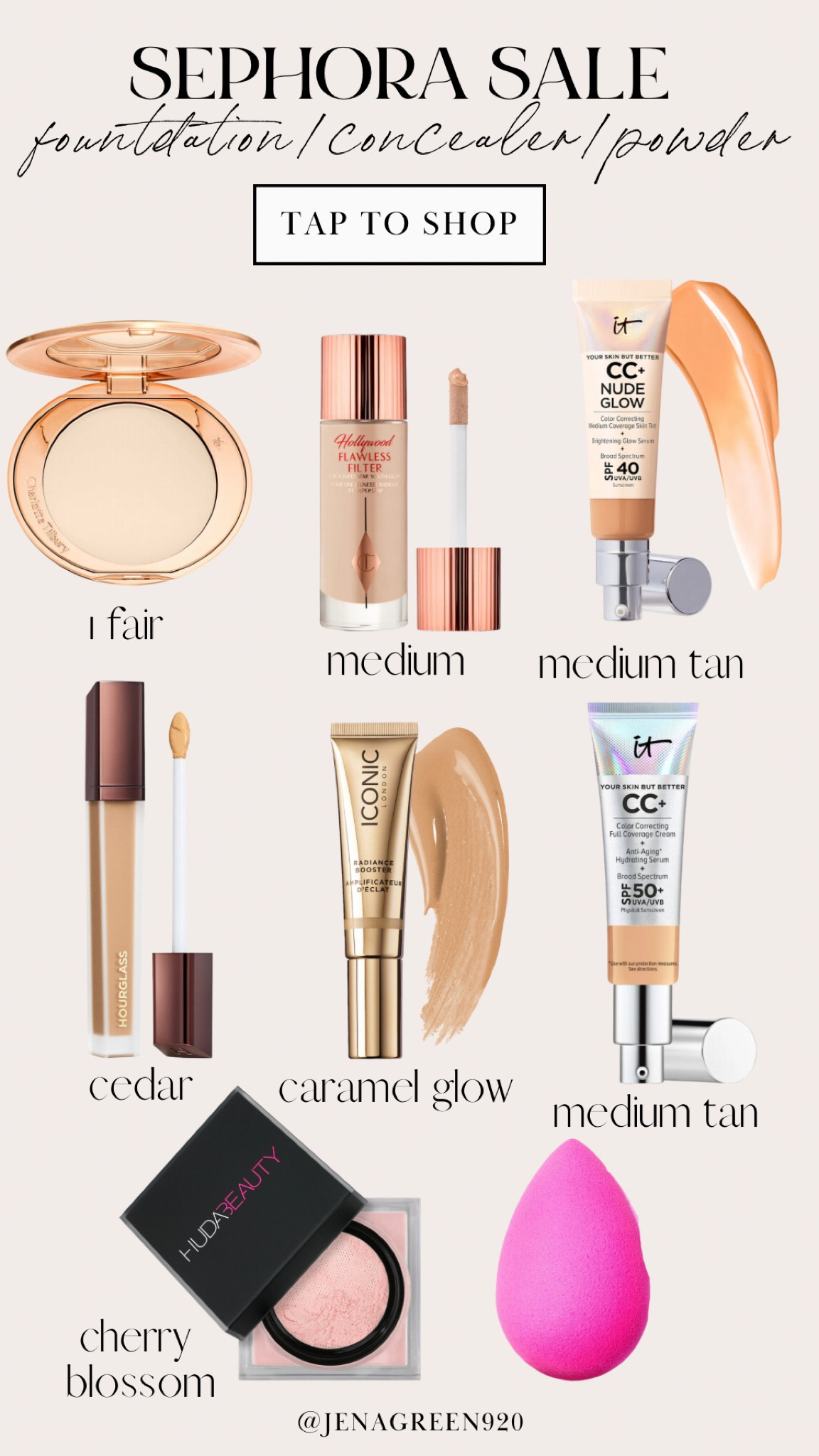 Sephora Beauty Sale | Makeup Favorites | CC Cream | Foundation | Concealer | Beauty Blender | Setting Powder  

#LTKsalealert #LTKxSephora #LTKbeauty