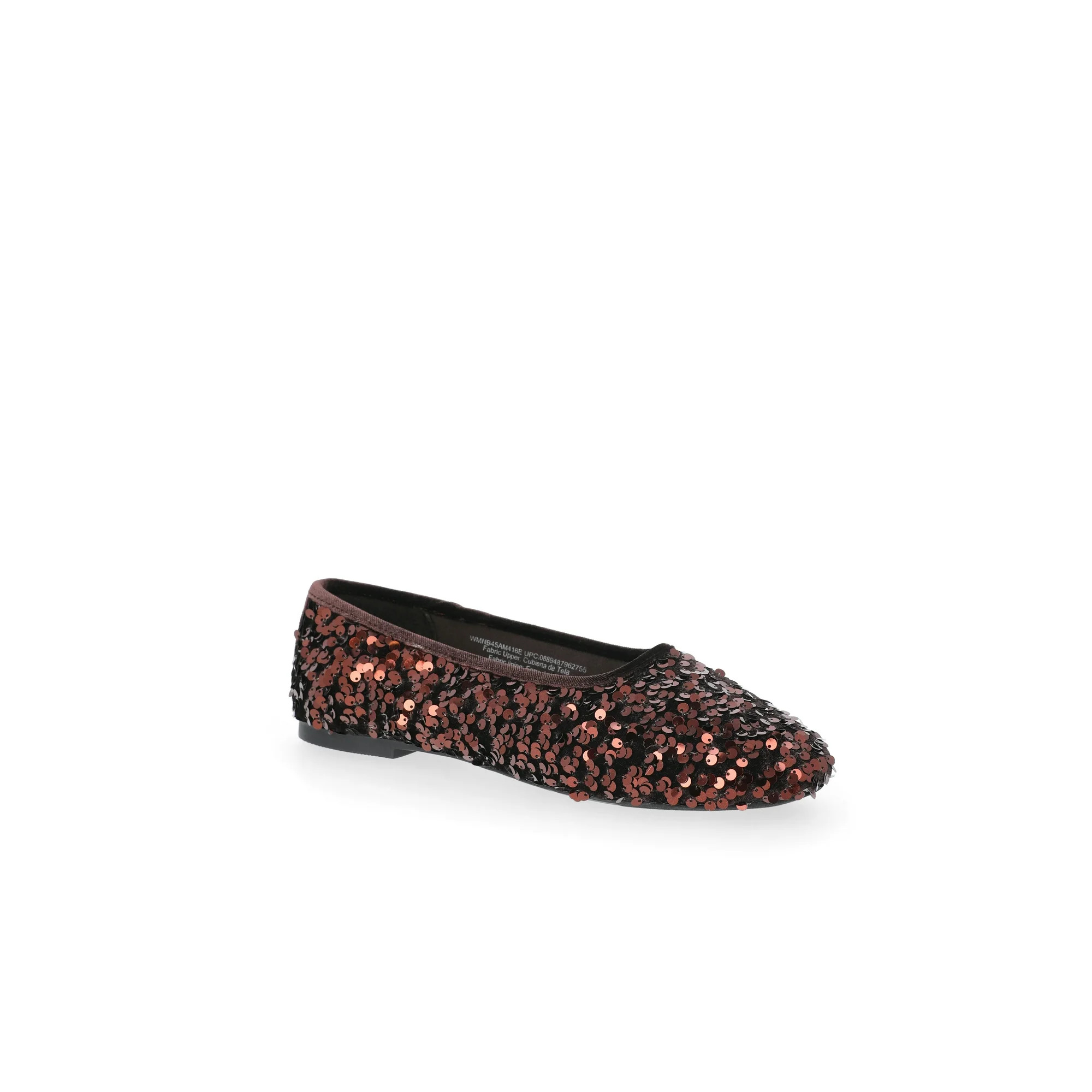 No Boundaries Women's Sequin Ballet Flats | Walmart (US)