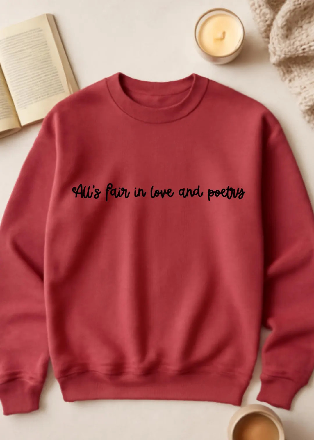 All's Fair in Love and Poetry Sweater, Love and Poetry Sweater, Positivity Sweater, Poetry Sweate... | Etsy (US)