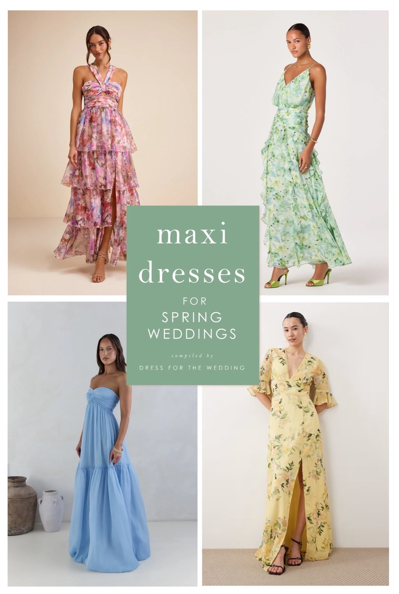Spring maxi dresses. Maxi dresses for wedding guests. Spring wedding guest dresses 🪻🌸🌼🌷 
Floral dresses for wedding guests. Engaged, planning a wedding or attending several weddings? Dress for the Wedding is a curated wedding shopping site. Follow us on the LIKEtoKNOW.it shopping app to get the product details for this look plus sale alerts on wedding attire, cute dresses under $100, ideas for wedding guest outfits, plus wedding decor and gift ideas!

#LTKWedding #LTKSeasonal #LTKMidsize