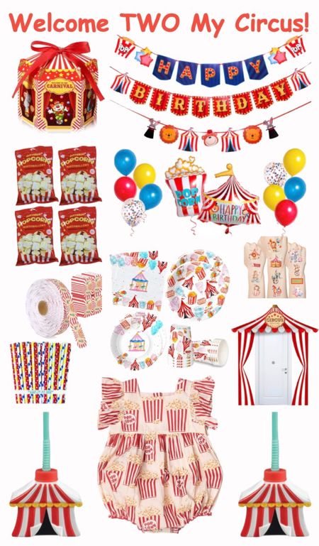 Circus theme birthday party , circus theme party, first birthday party theme “This Is My first circus” or 2nd birthday party theme “Welcome TWO my circus” 

#LTKBaby #LTKParties #LTKKids