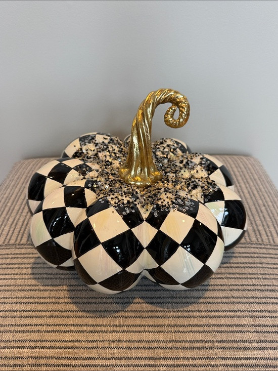 MacKenzie-Childs Harlequin Beaded Pumpkin-New in Box | Poshmark